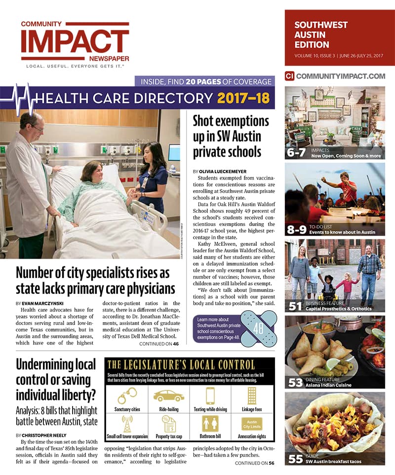Southwest Austin - Dripping Springs cover — June 2017