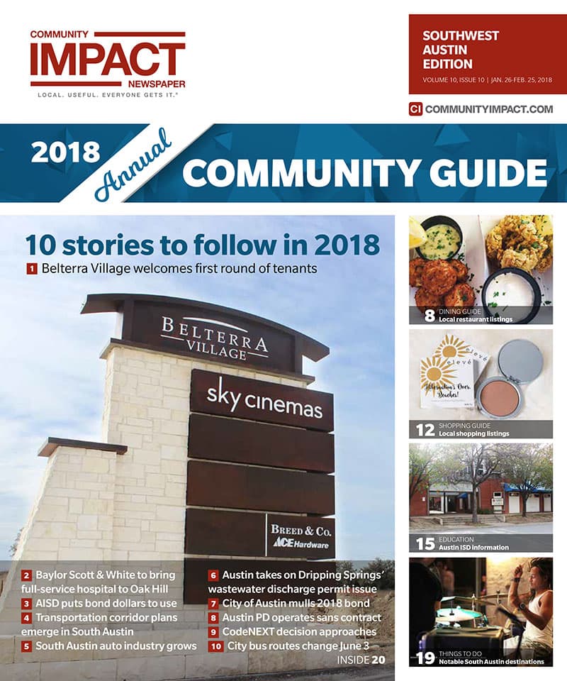 Southwest Austin - Dripping Springs cover — January 2018