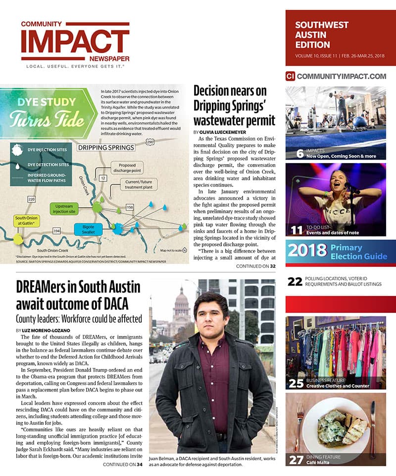 Southwest Austin - Dripping Springs cover — February 2018