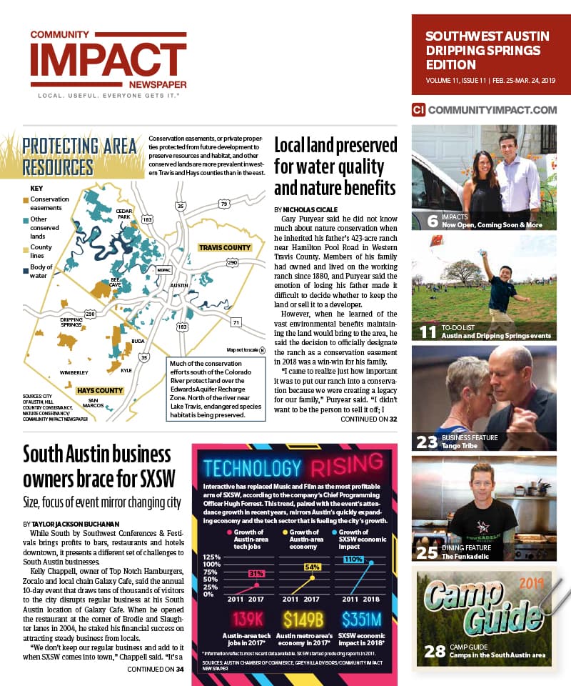 Southwest Austin - Dripping Springs cover — February 2019