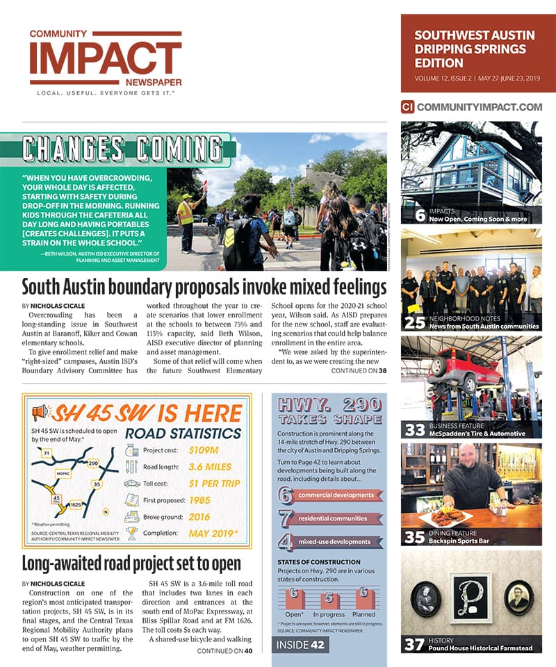 Southwest Austin - Dripping Springs cover — May 2019