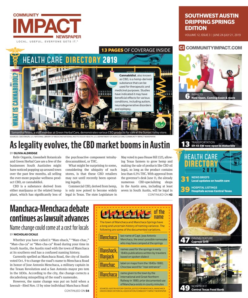 Southwest Austin - Dripping Springs cover — June 2019