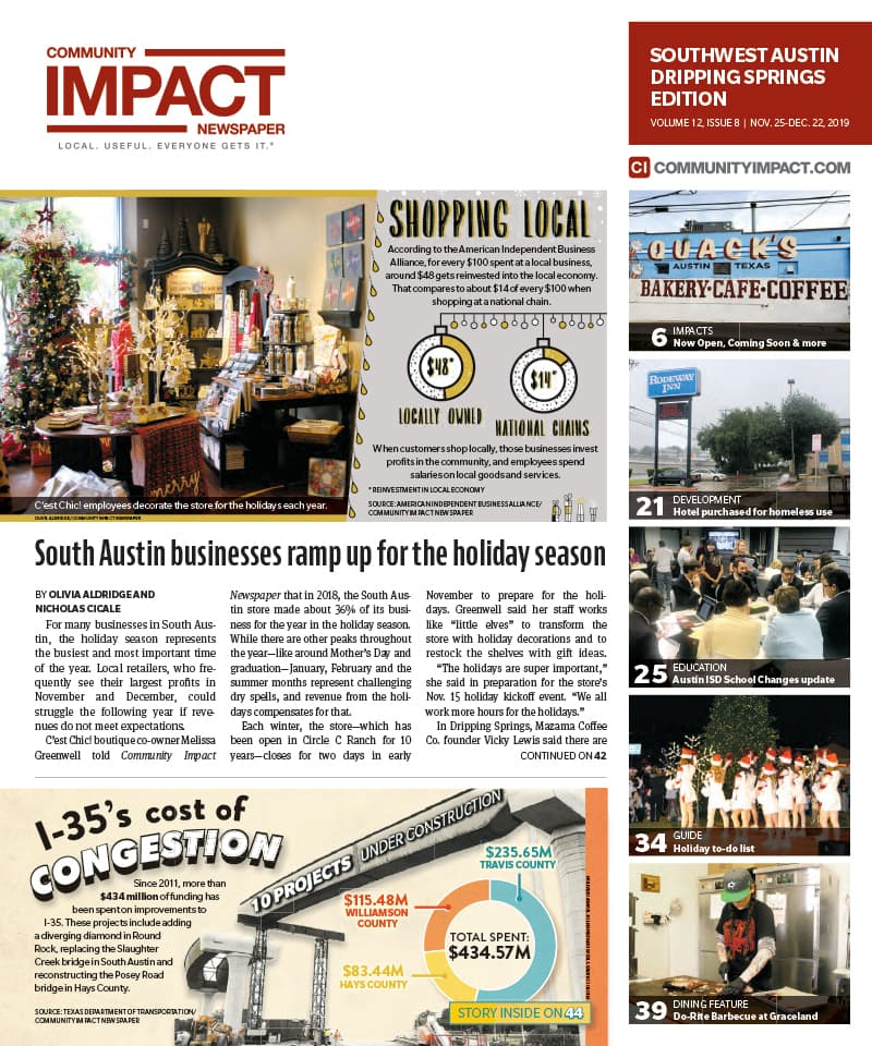 Southwest Austin - Dripping Springs cover — November 2019