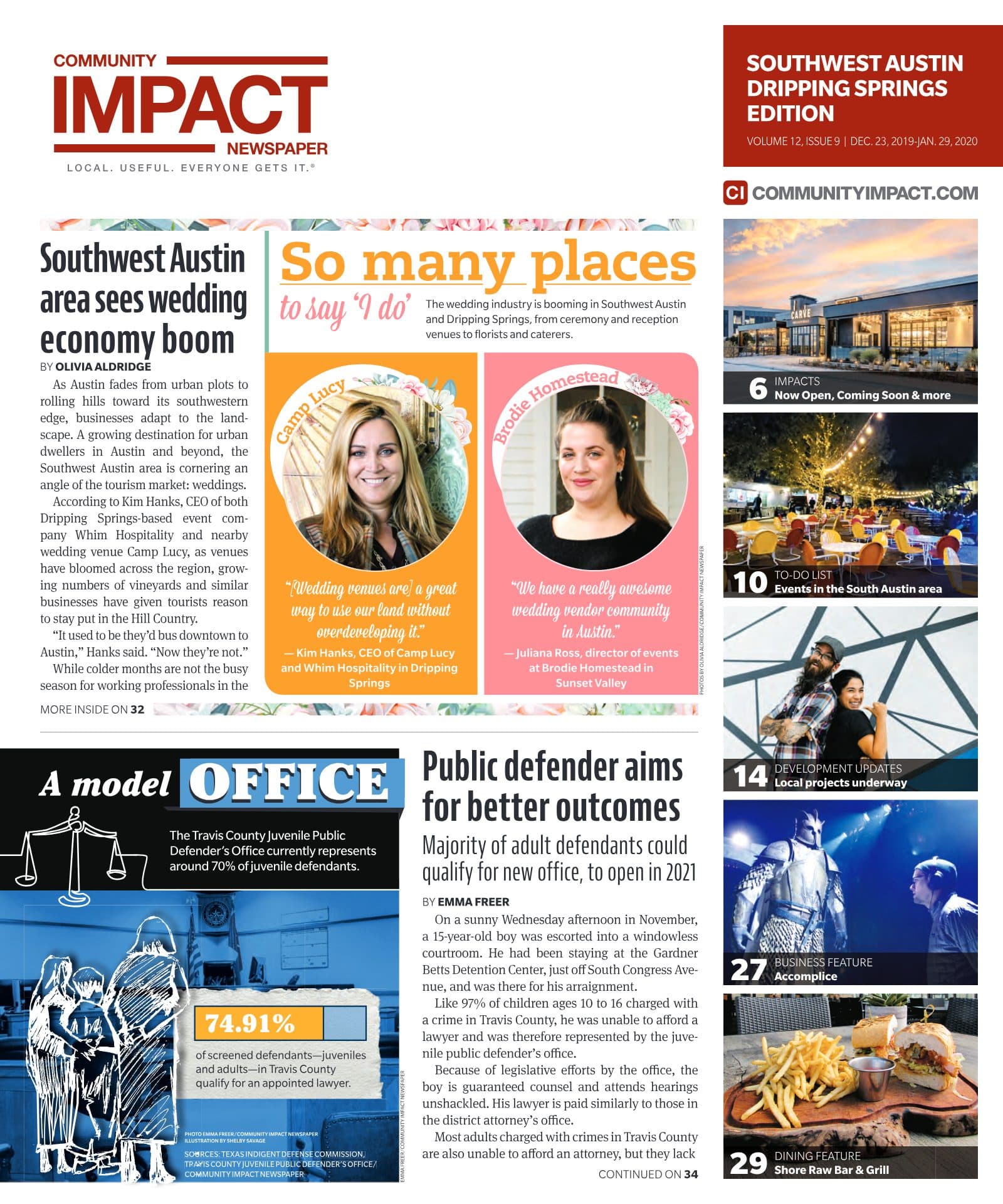 Southwest Austin - Dripping Springs cover — December 2019