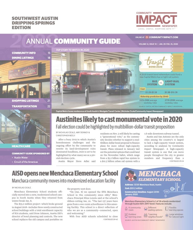 Southwest Austin - Dripping Springs cover — January 2020