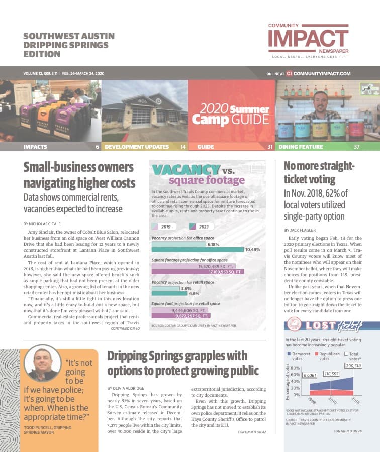 Southwest Austin - Dripping Springs cover — February 2020