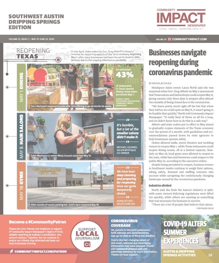 Southwest Austin - Dripping Springs cover — May 2020