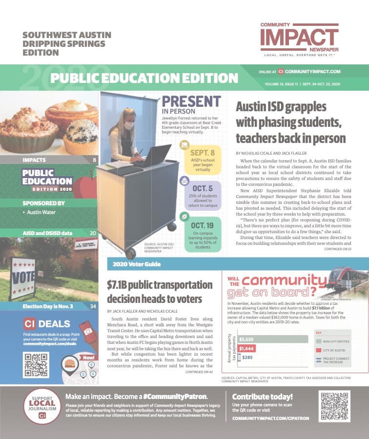 Southwest Austin - Dripping Springs cover — September 2020