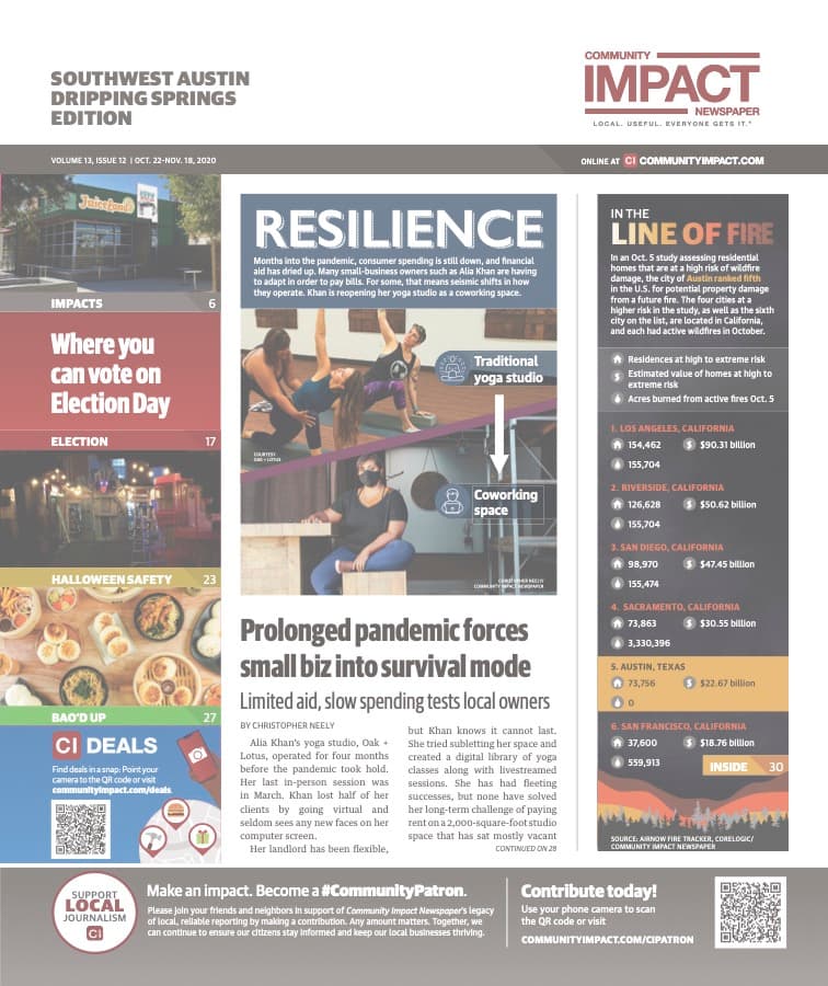 Southwest Austin - Dripping Springs cover — October 2020