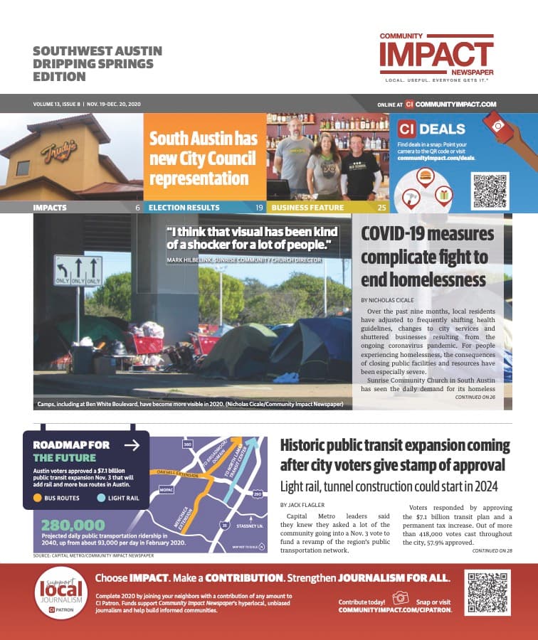 Southwest Austin - Dripping Springs cover — November 2020