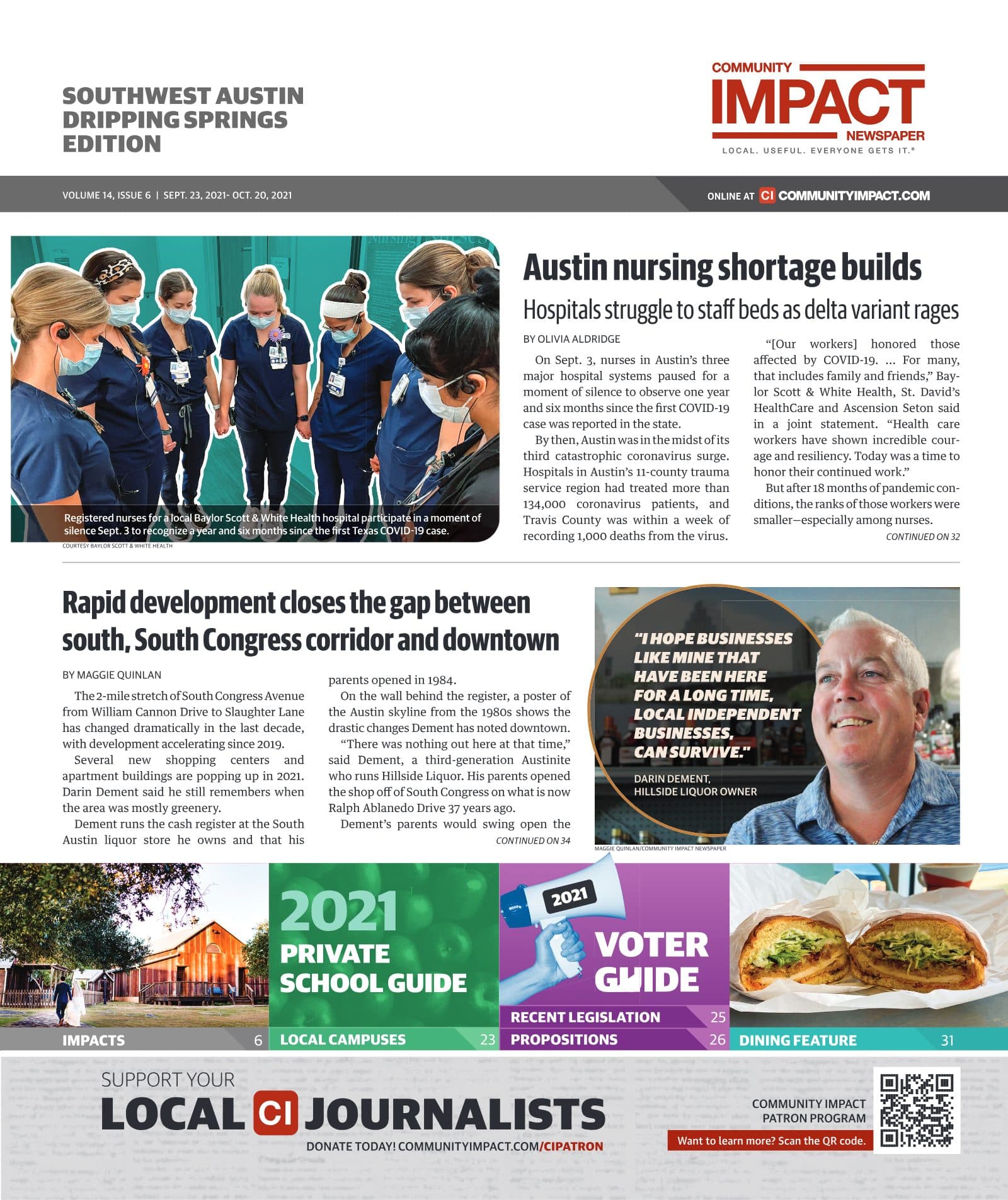 Southwest Austin - Dripping Springs cover — September 2021