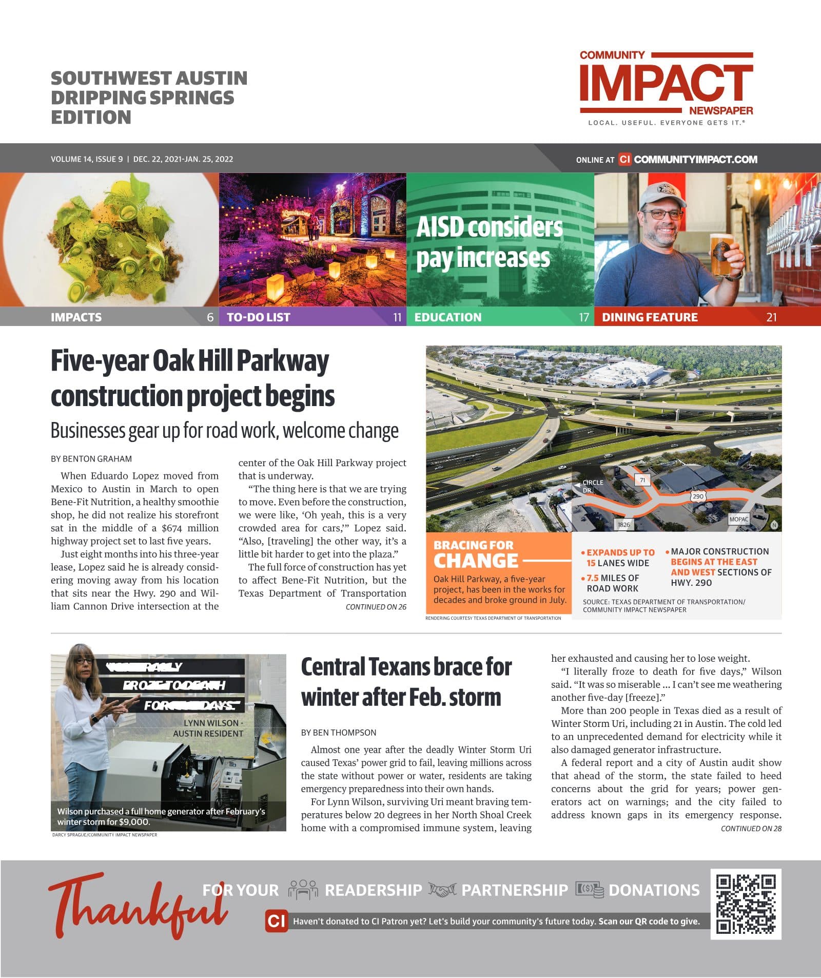 Southwest Austin - Dripping Springs cover — December 2021