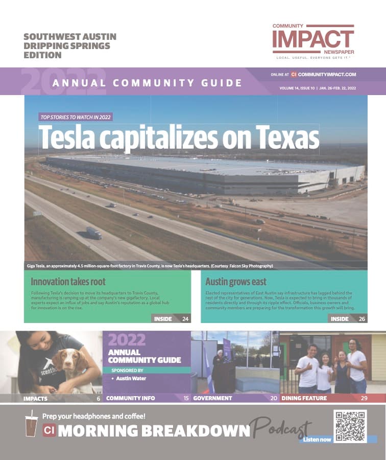 Southwest Austin - Dripping Springs cover — January 2022