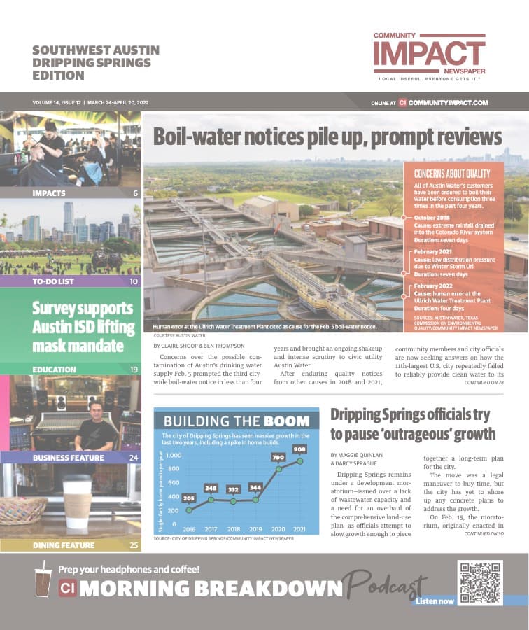 Southwest Austin - Dripping Springs cover — March 2022
