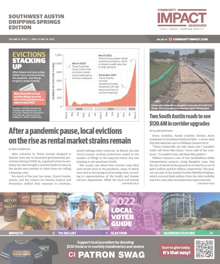 Southwest Austin - Dripping Springs cover — April 2022