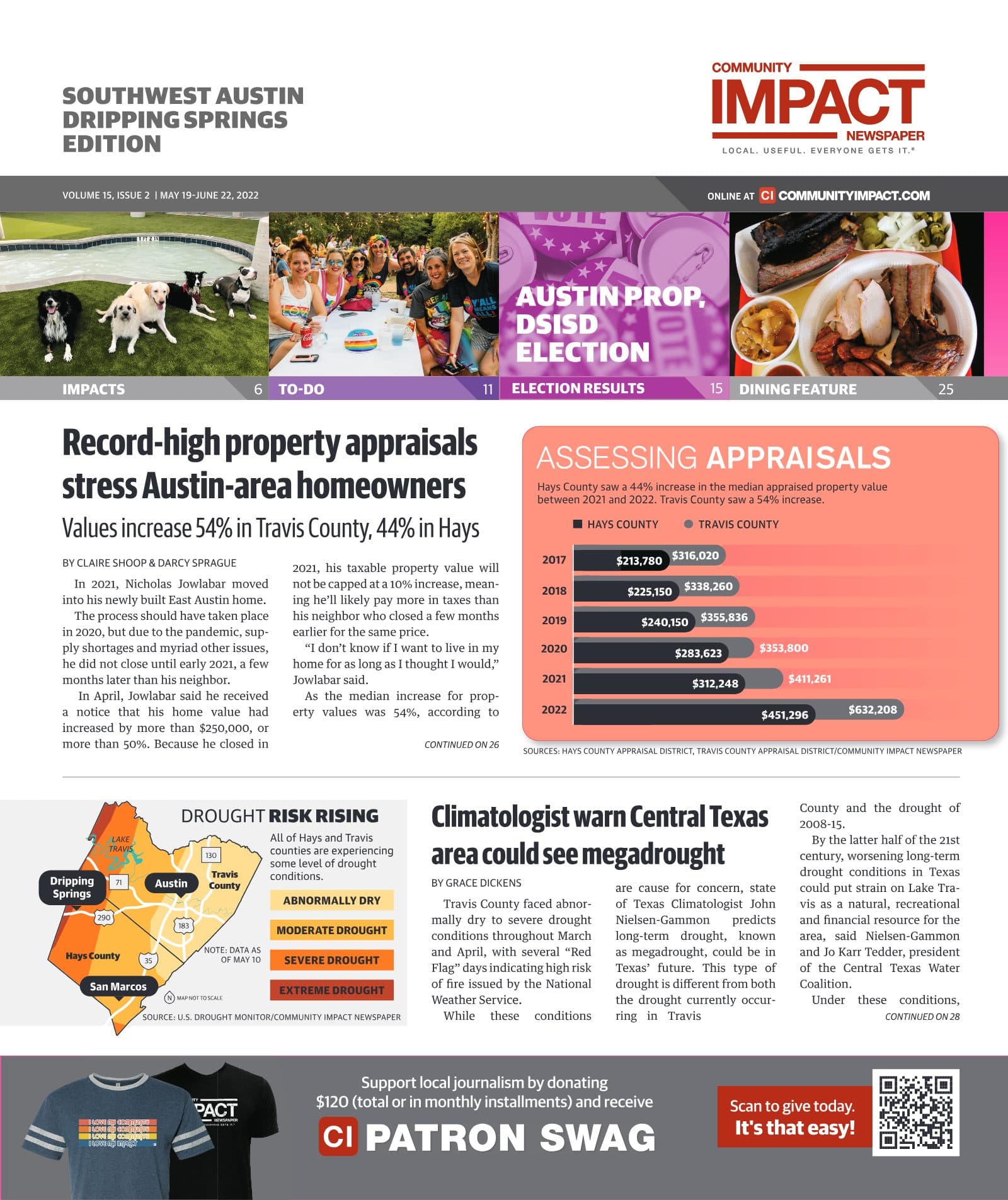 Southwest Austin - Dripping Springs cover — May 2022