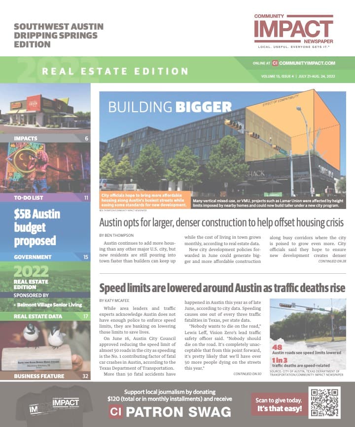 Southwest Austin - Dripping Springs cover — July 2022