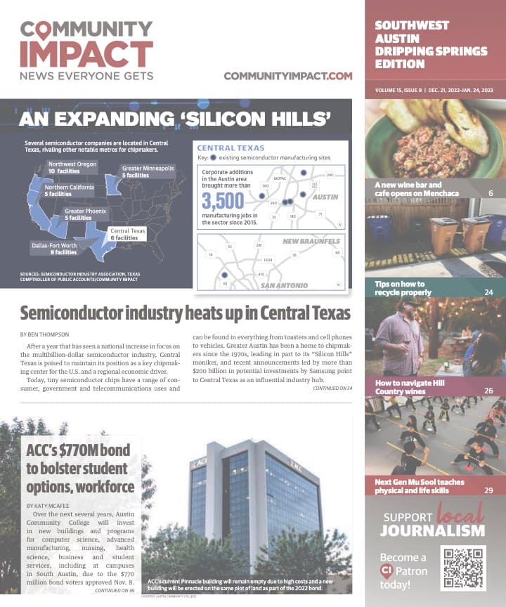 Southwest Austin - Dripping Springs cover — December 2022