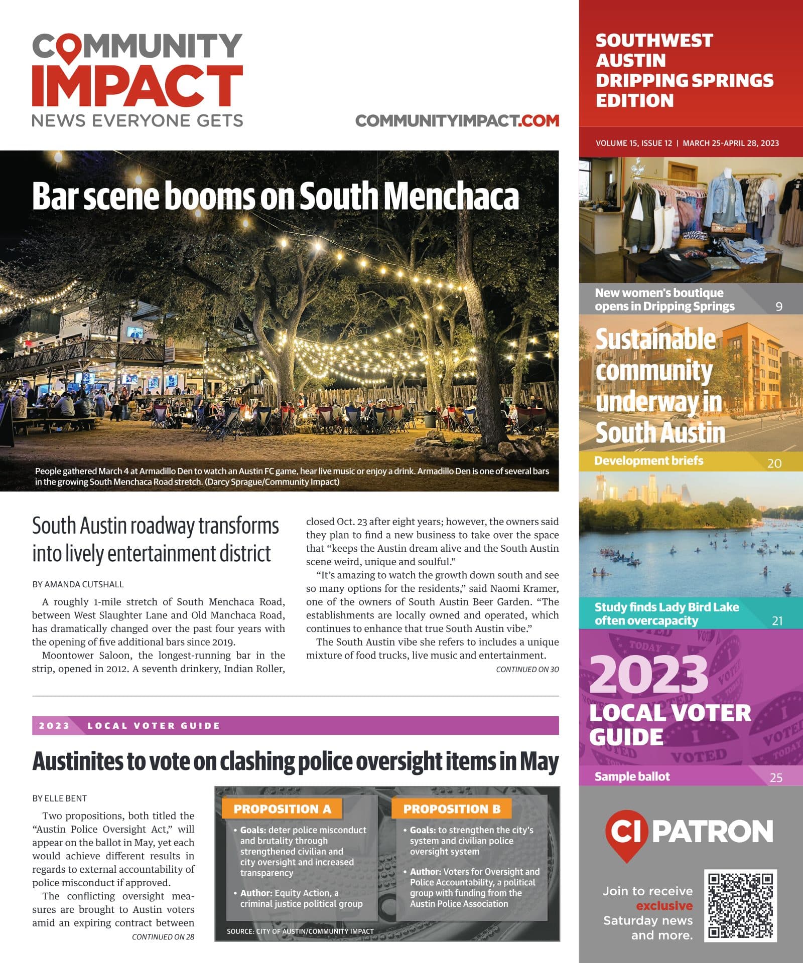 Southwest Austin - Dripping Springs cover — March 2023