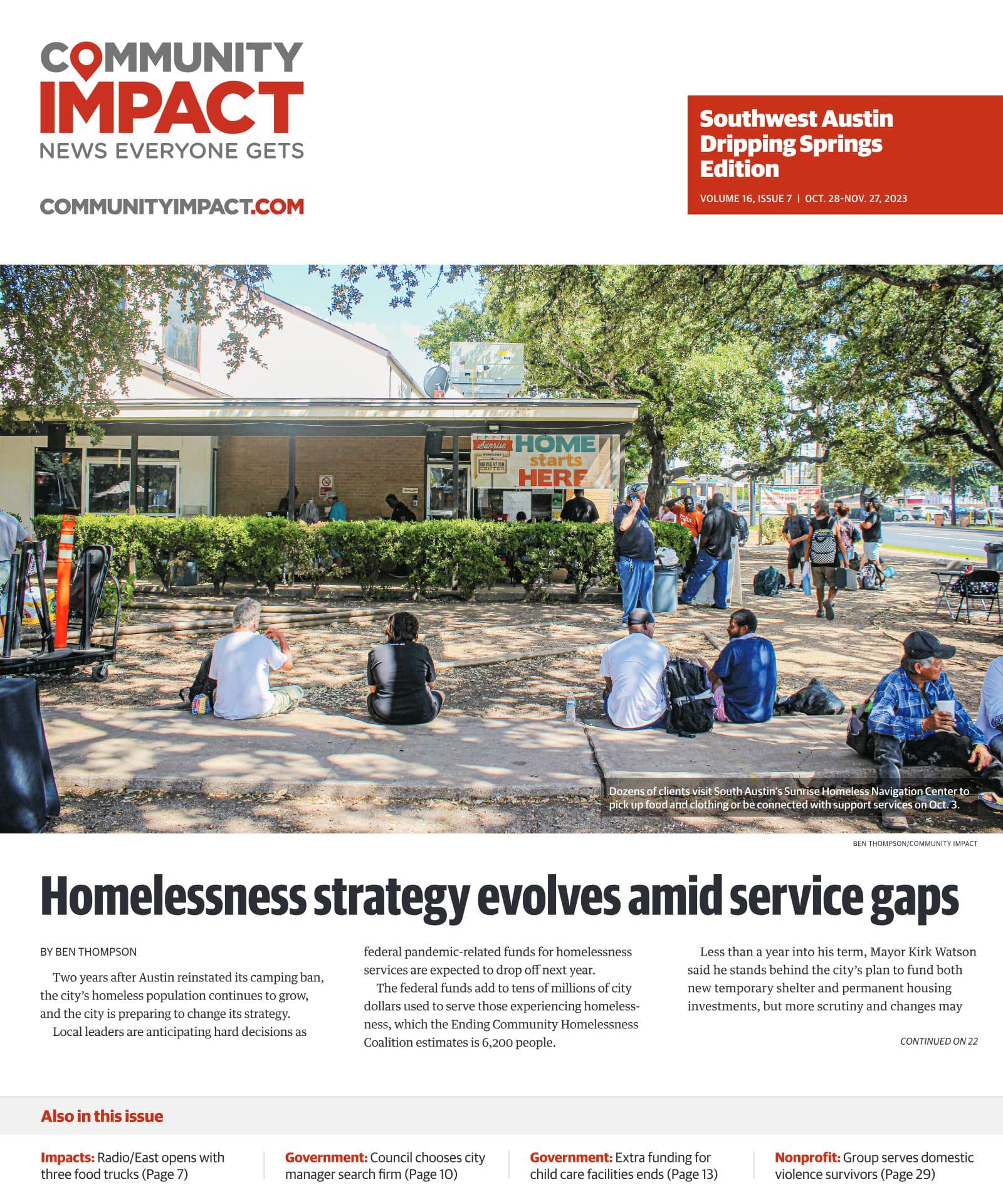 Southwest Austin - Dripping Springs cover — October 2023
