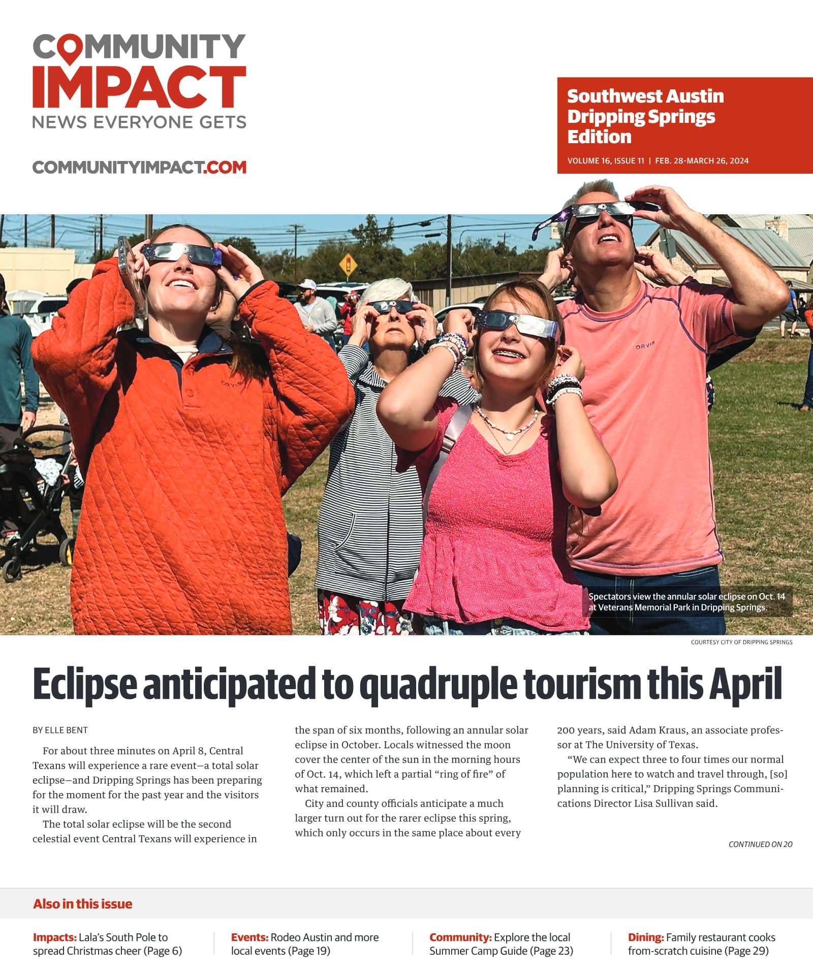 Southwest Austin - Dripping Springs cover — February 2024