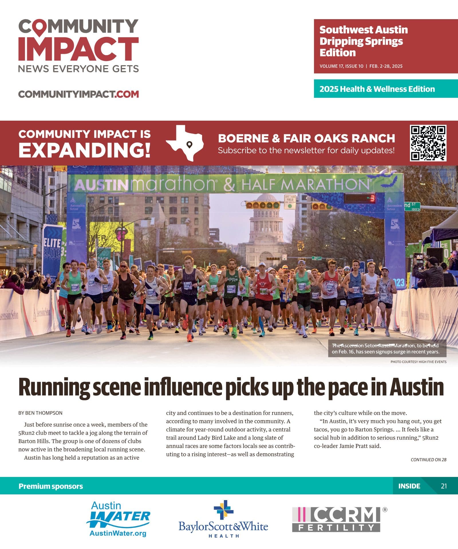 Southwest Austin - Dripping Springs cover — January 2025