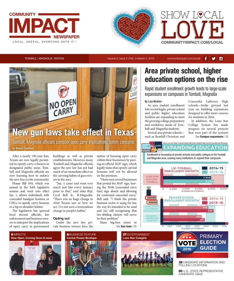 Tomball - Magnolia cover — February 2016