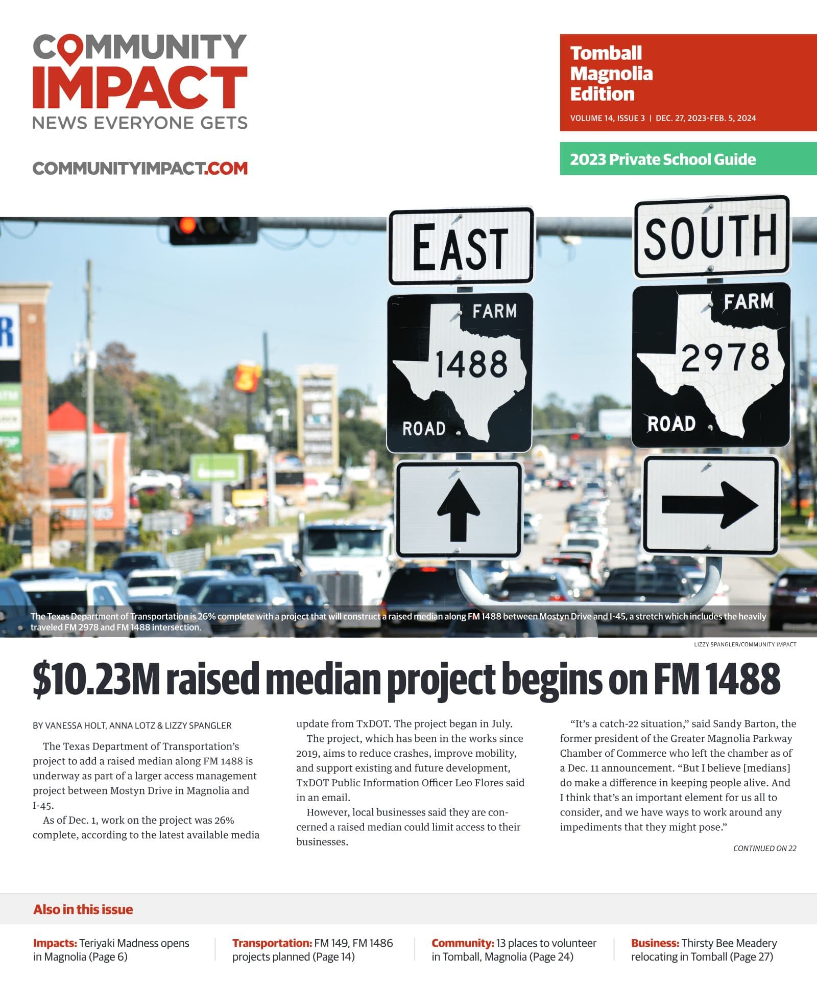 Tomball - Magnolia cover — December 2023