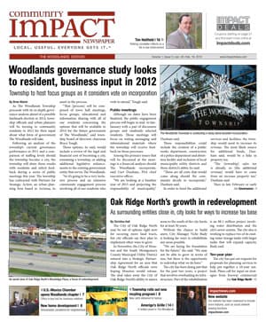 The Woodlands cover — January 2012