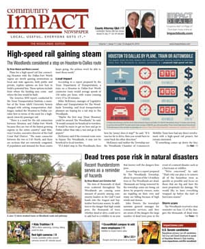 The Woodlands cover — July 2012