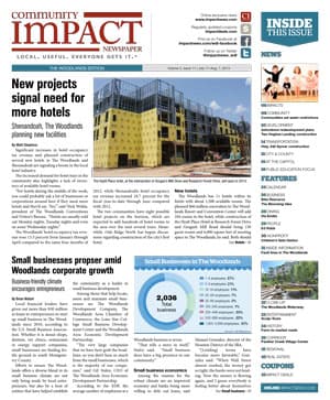 The Woodlands cover — July 2013