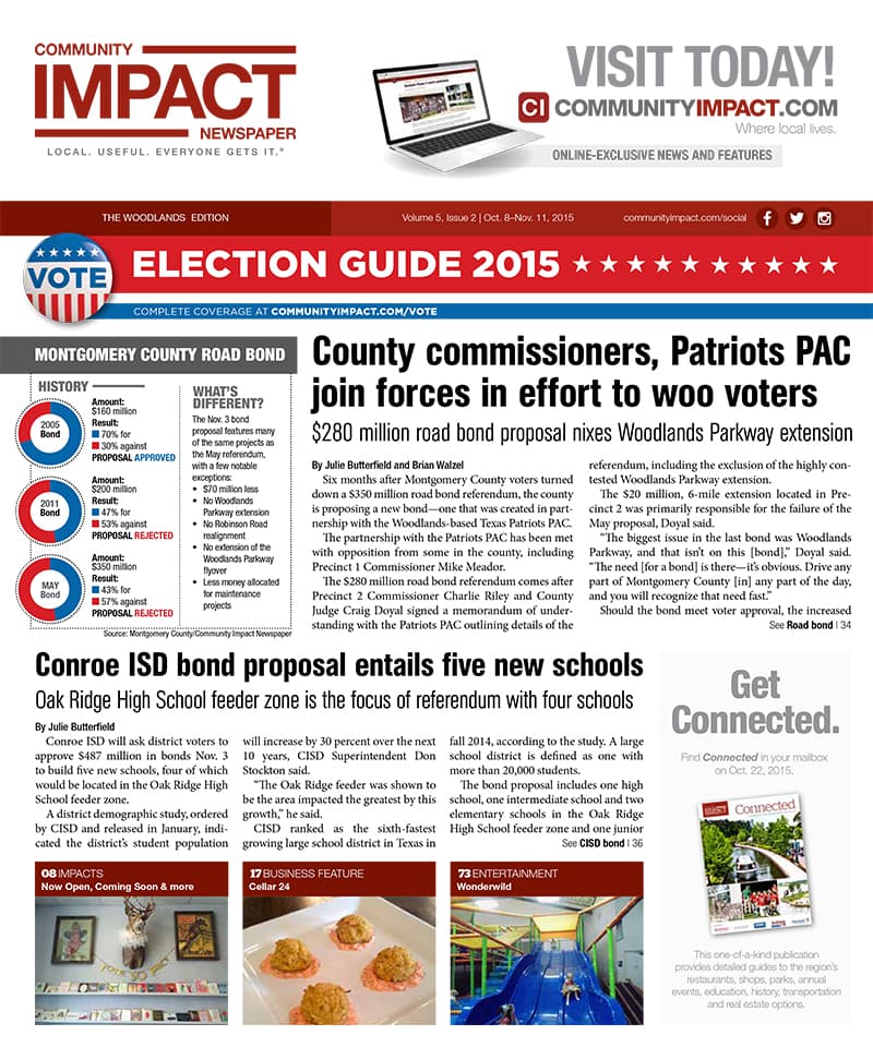 The Woodlands cover — October 2015