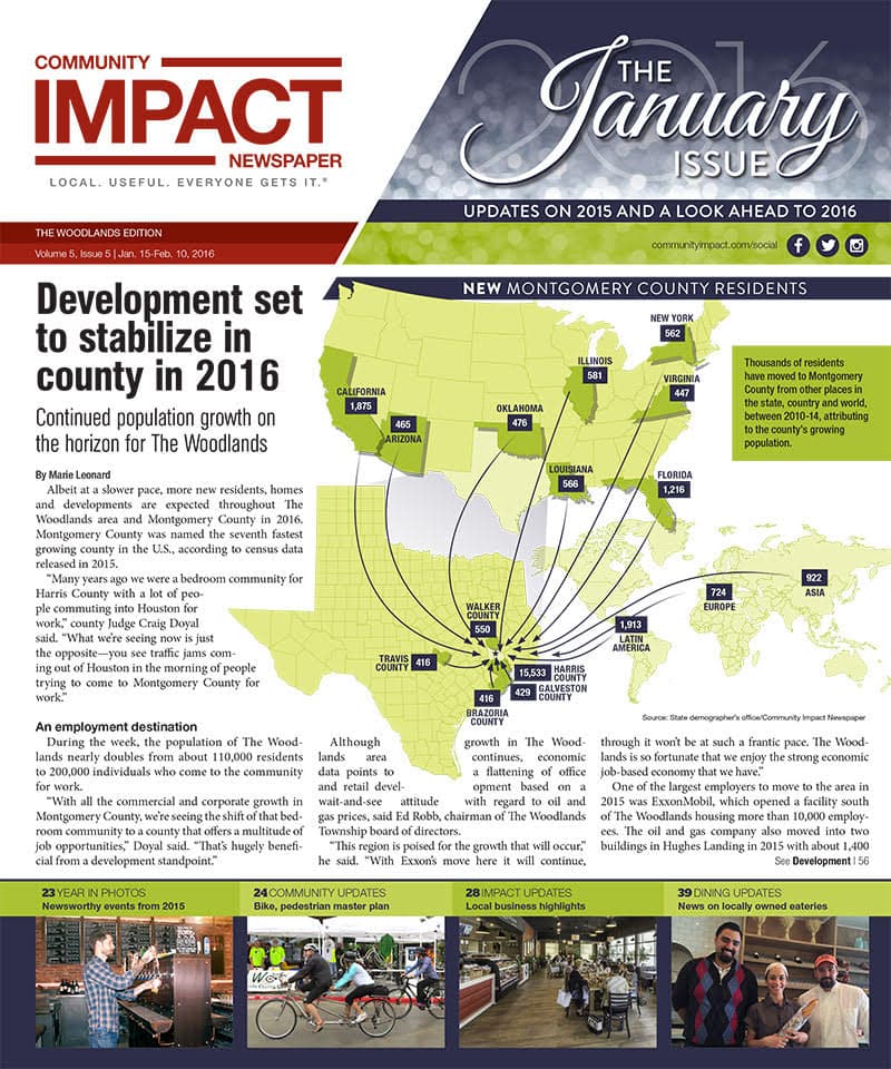 The Woodlands cover — January 2016