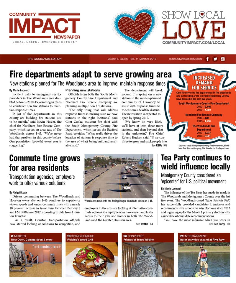 The Woodlands cover — February 2016