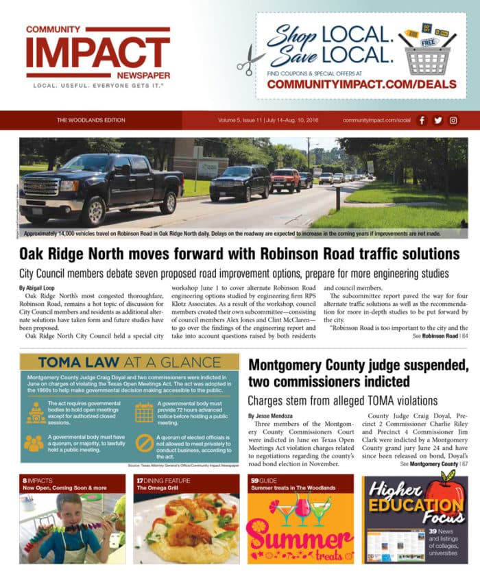 The Woodlands cover — July 2016
