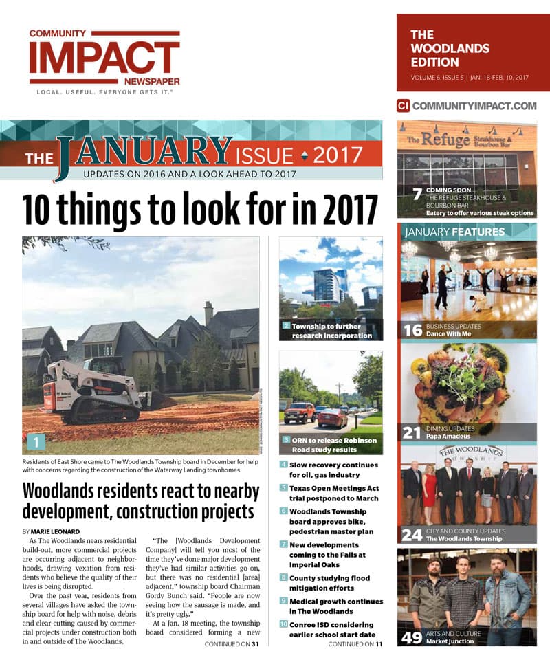 The Woodlands cover — January 2017