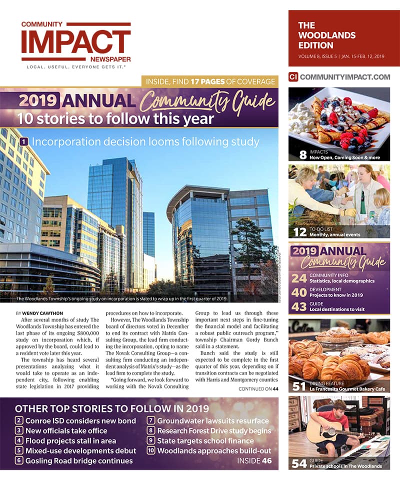 The Woodlands cover — January 2019