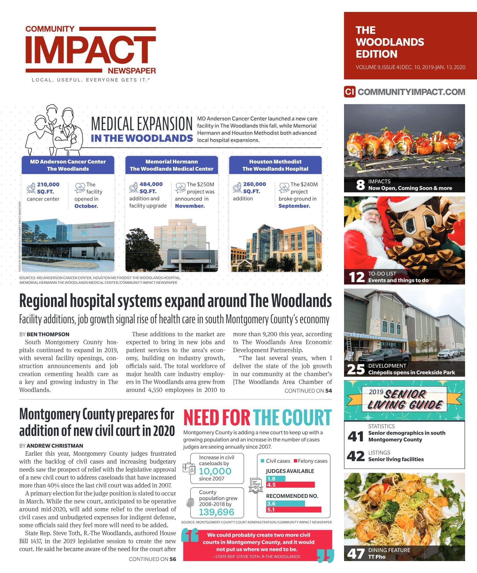 The Woodlands cover — December 2019
