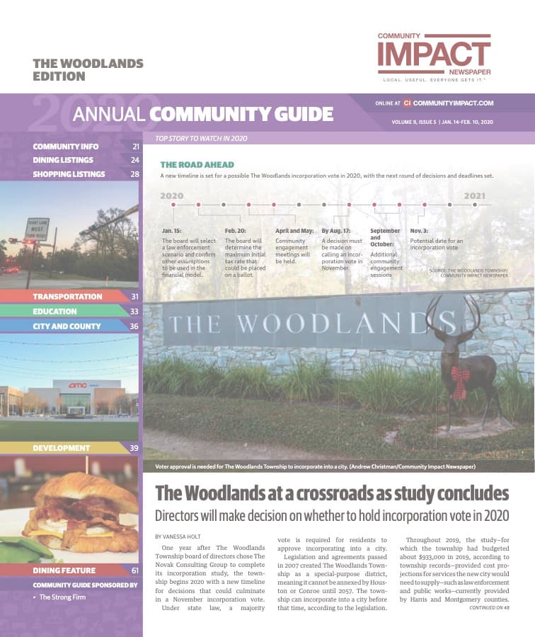 The Woodlands cover — January 2020