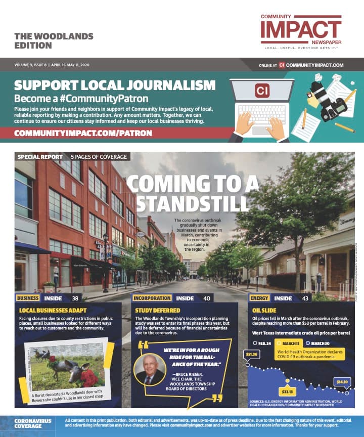 The Woodlands cover — April 2020