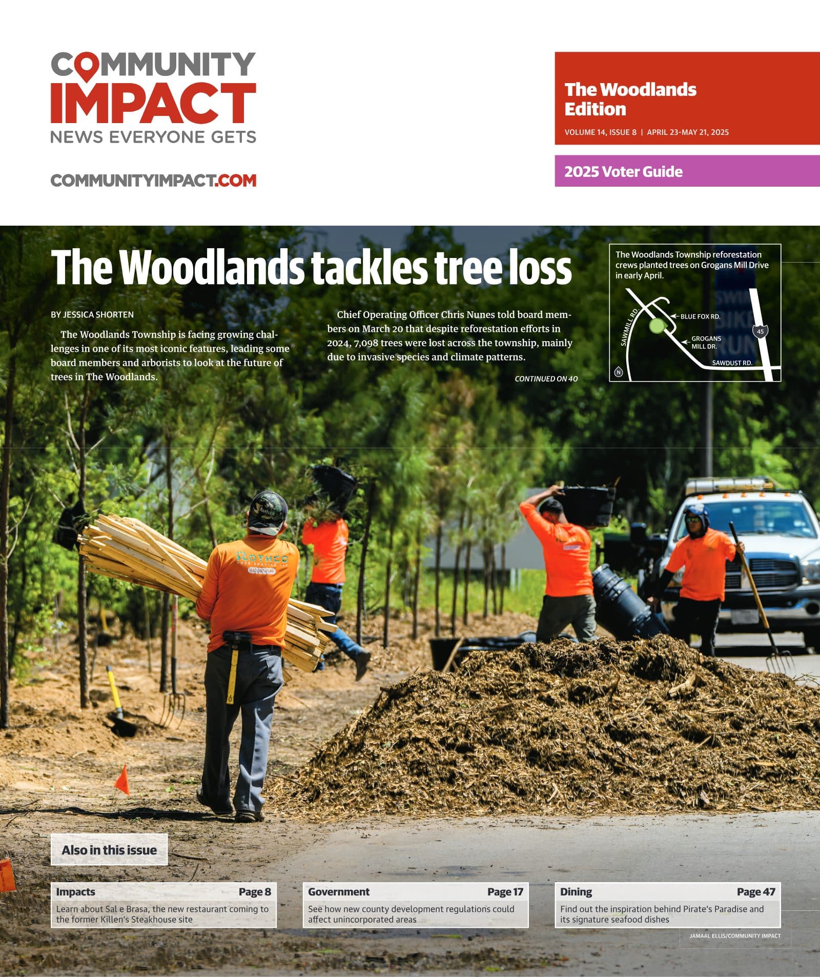 The Woodlands cover — April 2025