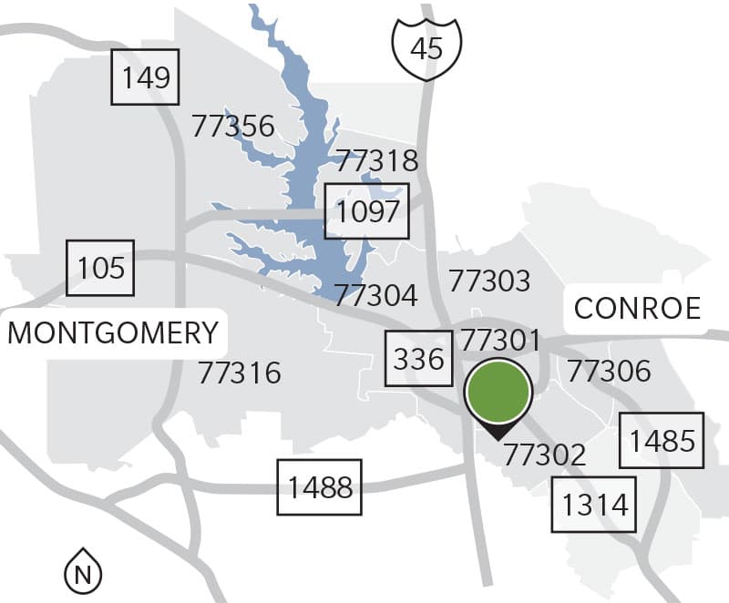 August's featured neighborhood in Conroe: River Plantation, 77302