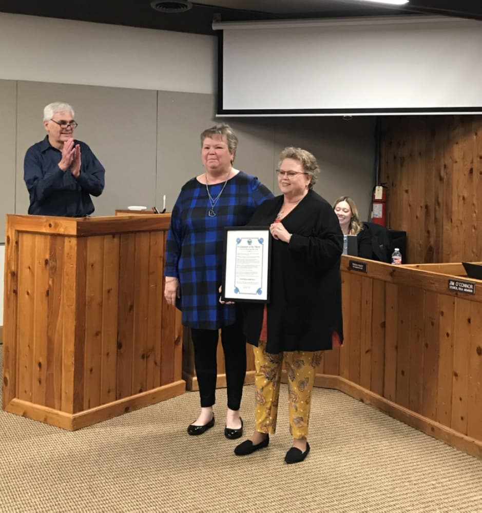 Administrative assistant Pam Williams recognized for 20 years of service in West Lake Hills