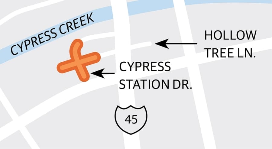 Utility relocations stall Cypress Station Drive, Hollow Tree Lane intersection improvements