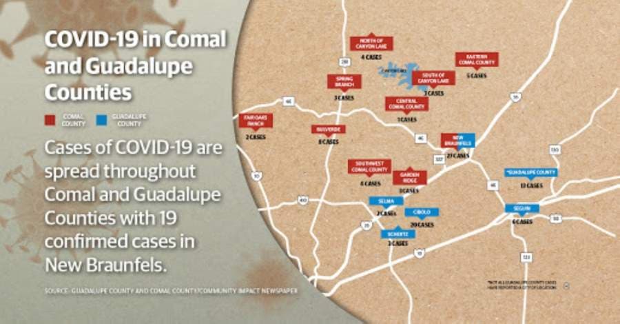 Two new coronavirus cases reported in New Braunfels, Comal County reports 47 cases