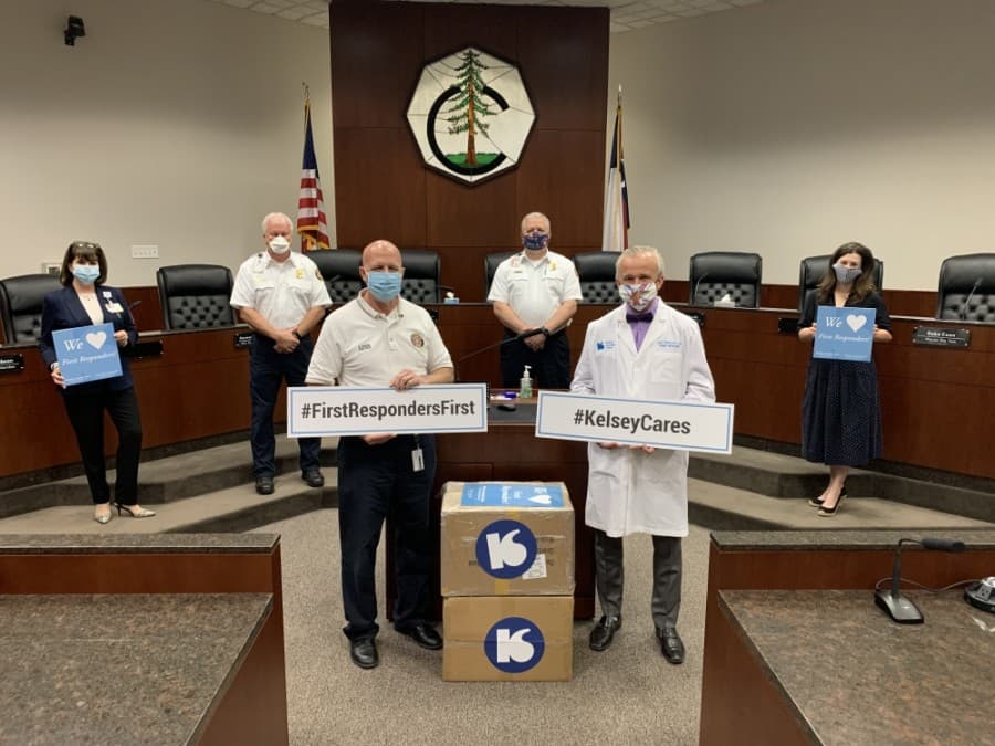 Kelsey-Seybold Clinic doctors, employees donate 1,500 KN95 masks to first responders in Conroe