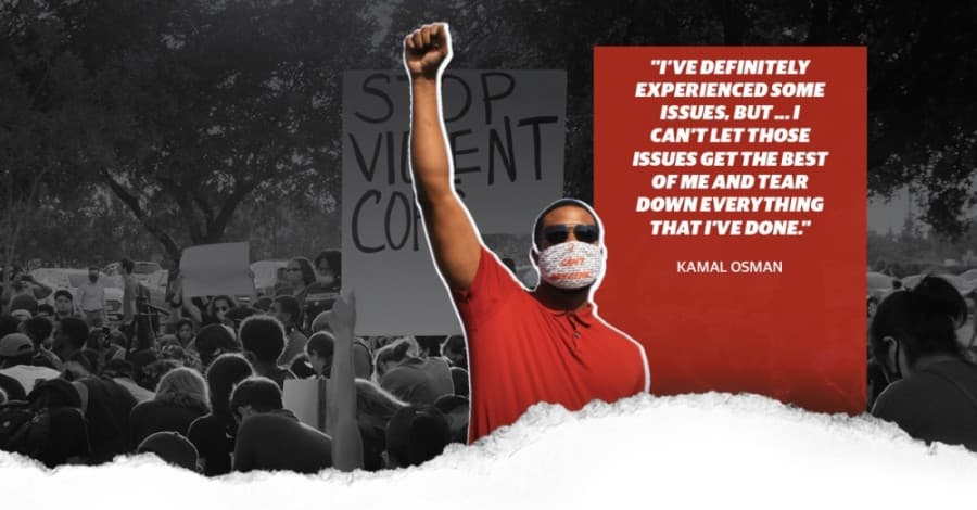 Katy June 2020 protest lead Kamal Osman