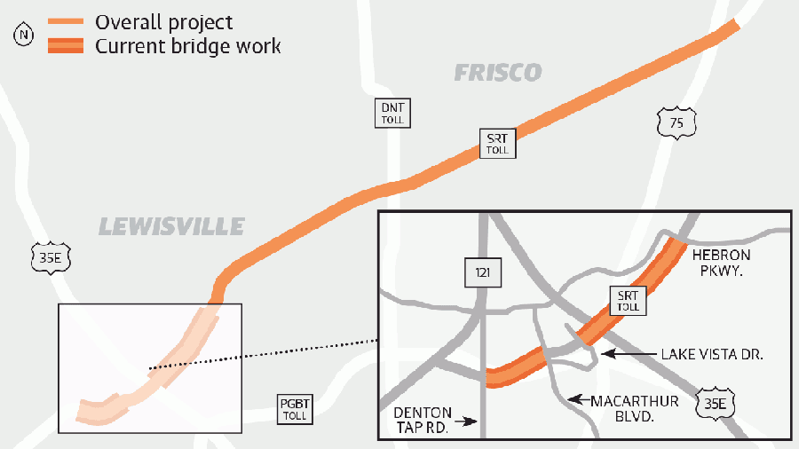 Sam Rayburn Tollway widening continues