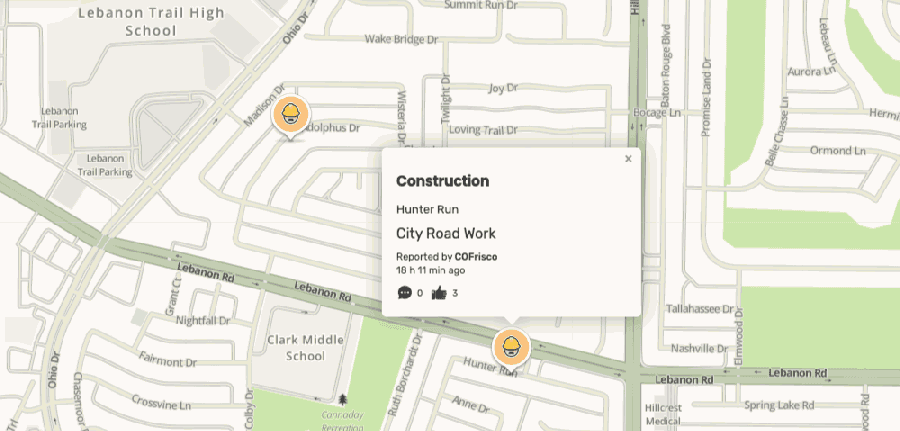Frisco works with Waze to provide construction updates and routes