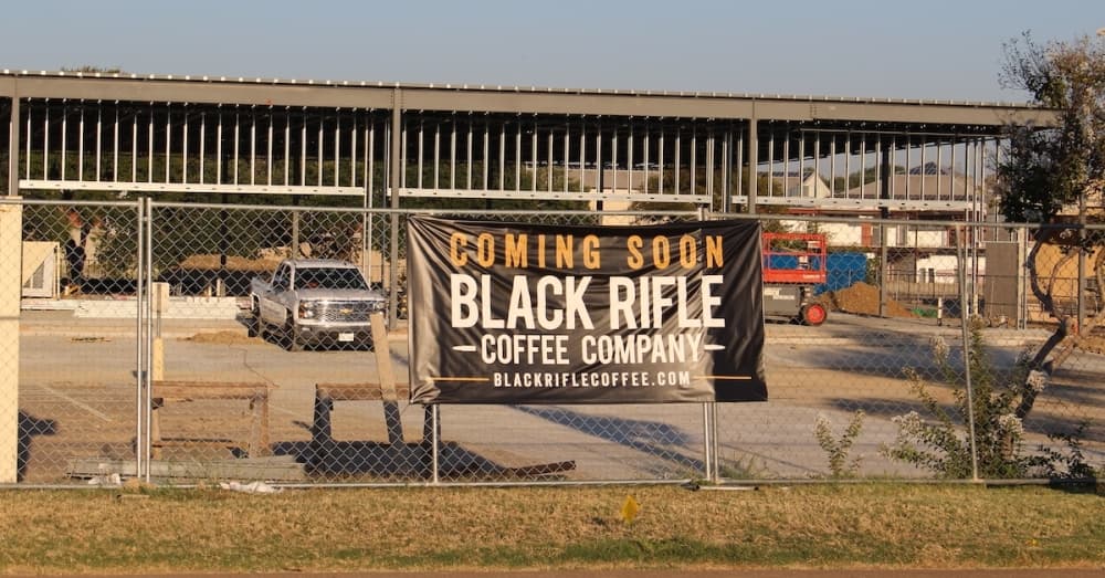 Black Rifle Coffee Company shop under construction in Plano